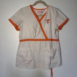 KOI UT Volunteers University of Tennessee Scrub Top White Orange